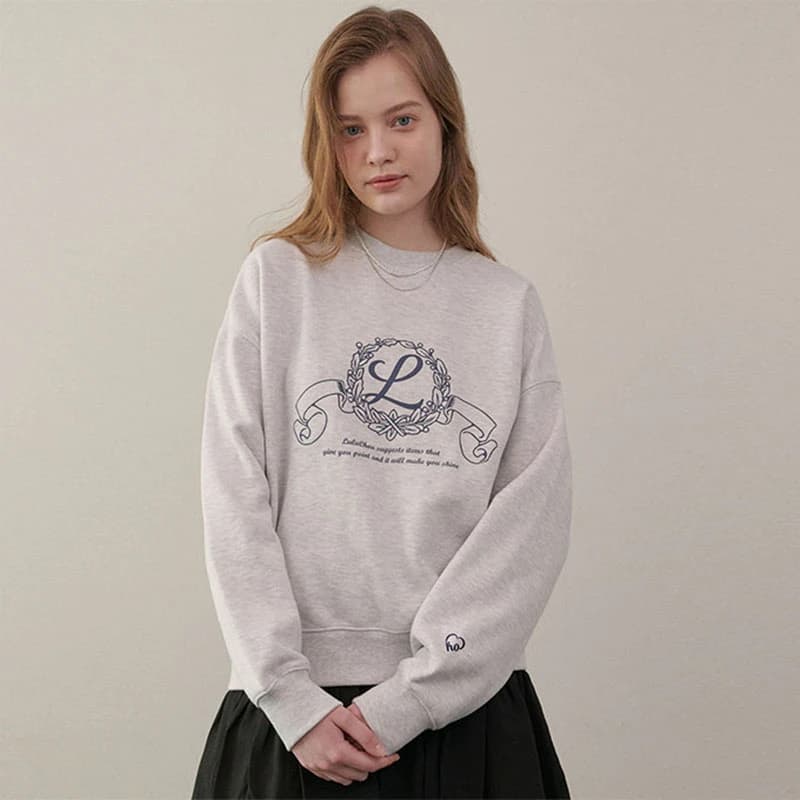 L logo Sweatshirt - Light gray
