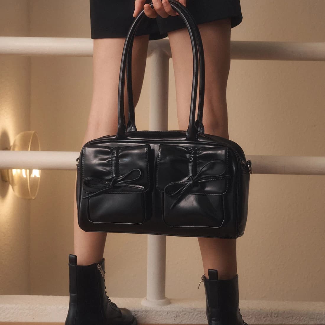 marron pocketbag - Black
