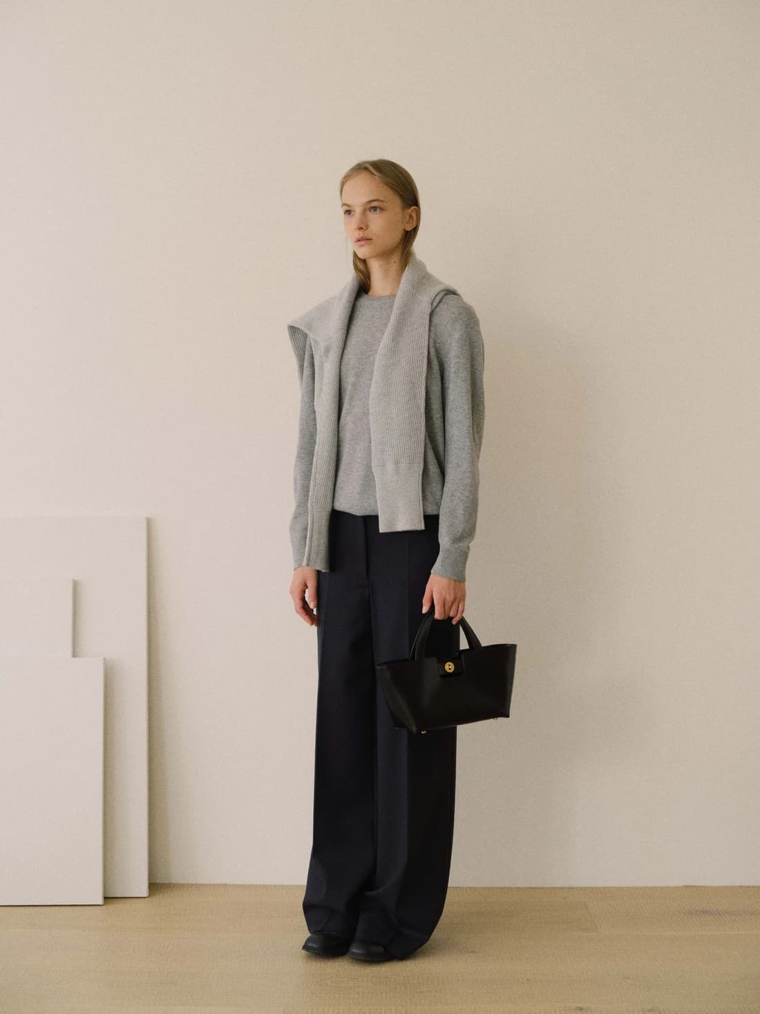 Time tote bag Small Black