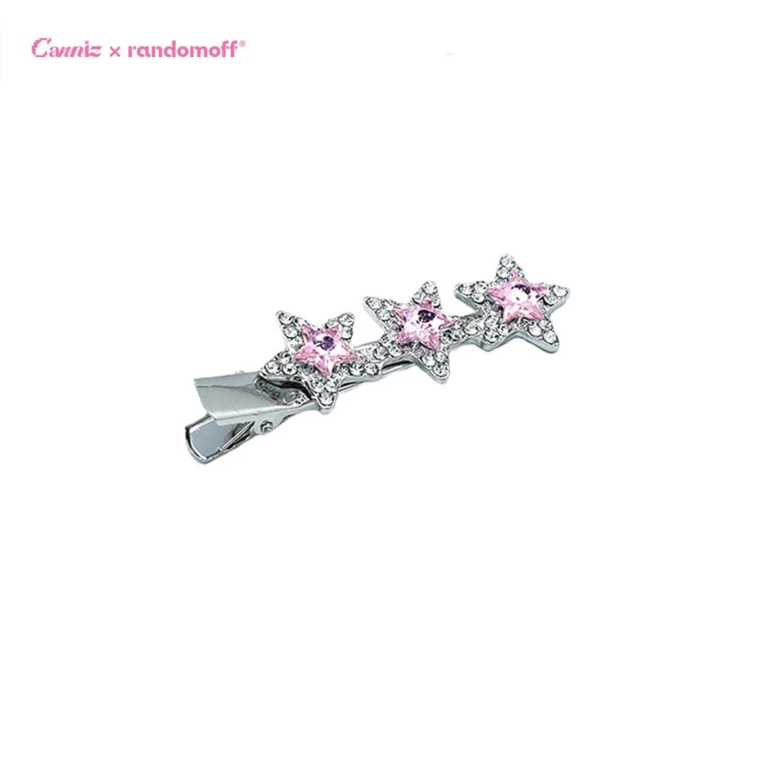 [ROF X CANNIZ] PINK 3STARS HAIR CLIP