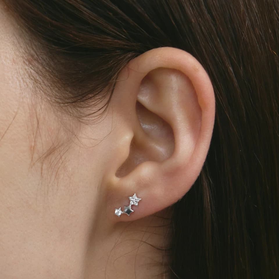 [Silver925] Porkuni Star Sign Earrings