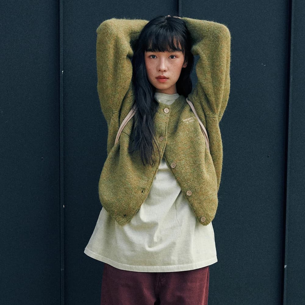 Ebbe Mild Wool Cardigan Khaki