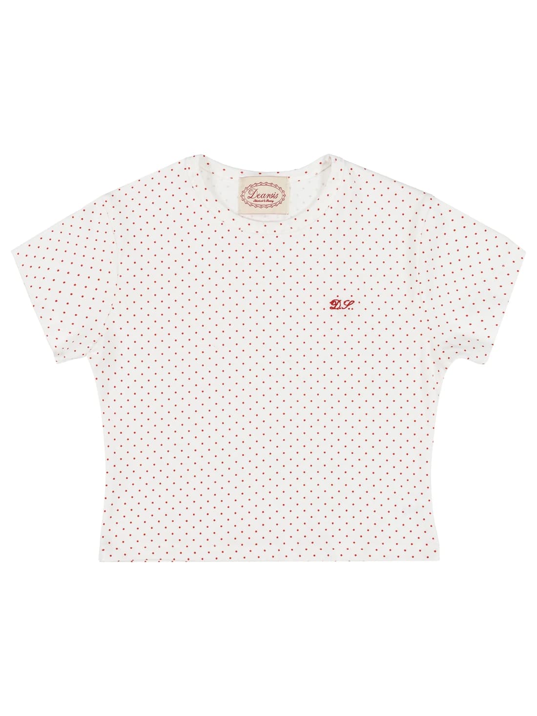 Dot cropped tee (Red dot)
