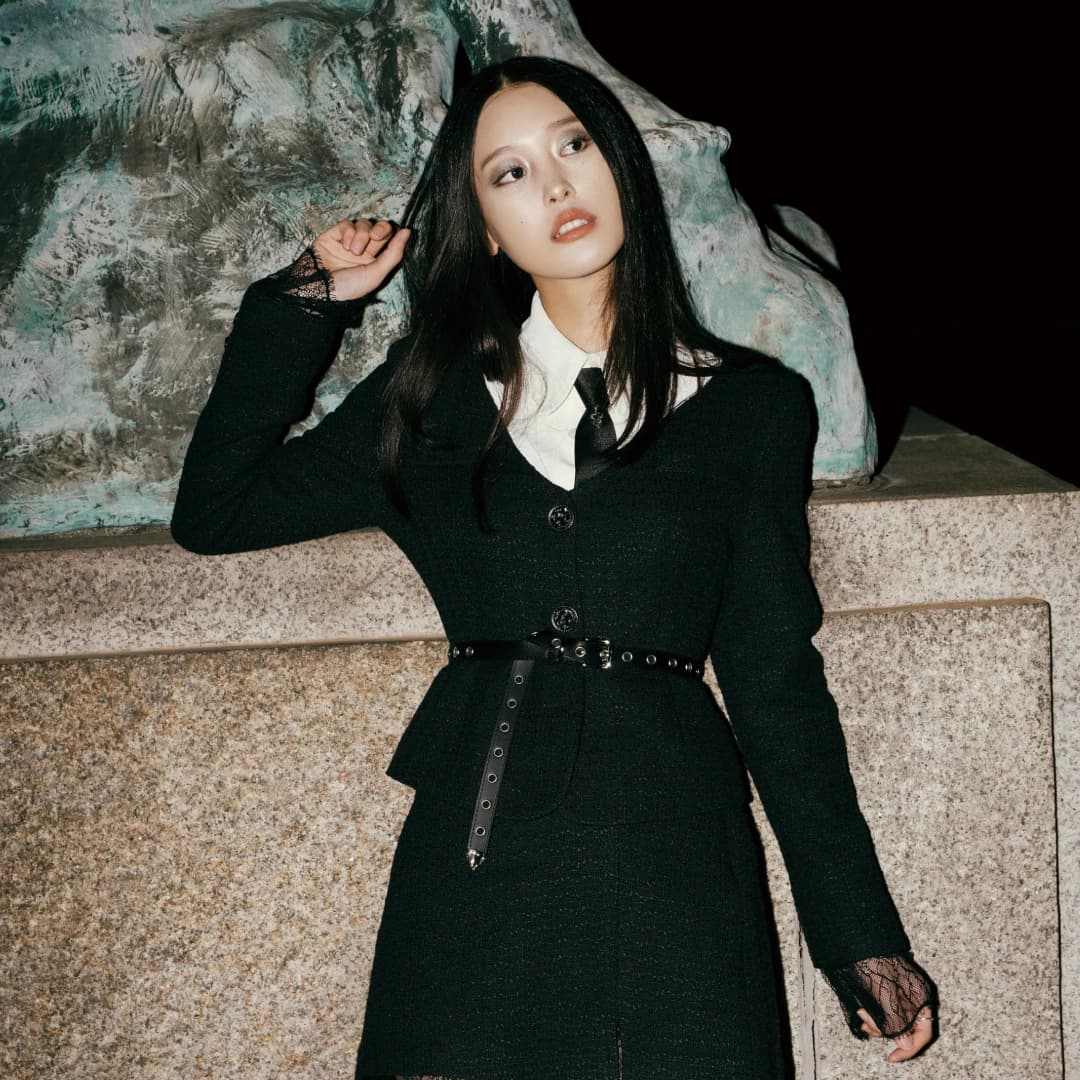 Vamp lace jacket (Black)