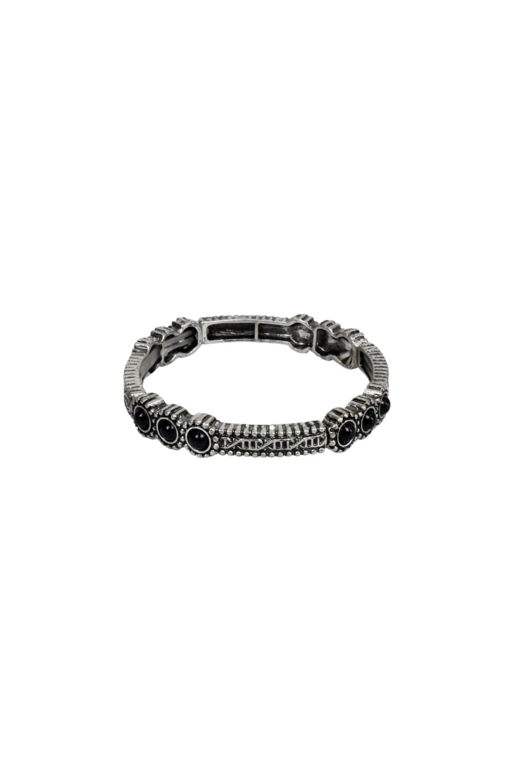 [春] - Black circle antique bracelet