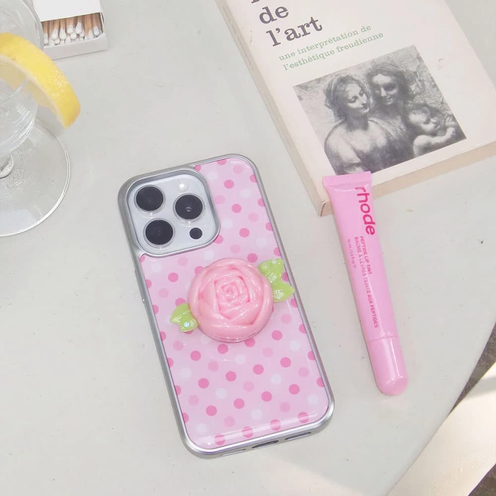 【TPUケース】Summer Dot Case_Pink