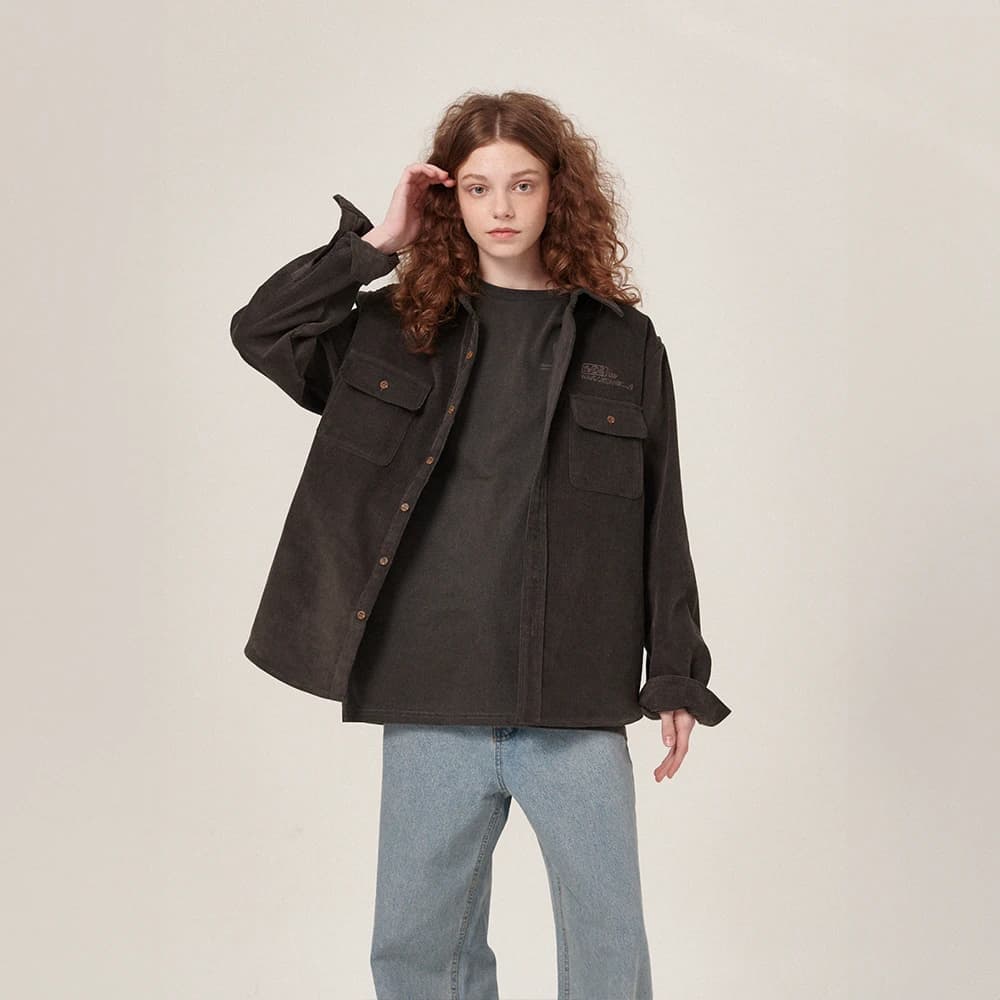 Lofo Boy Corduroy Shirt Charcoal