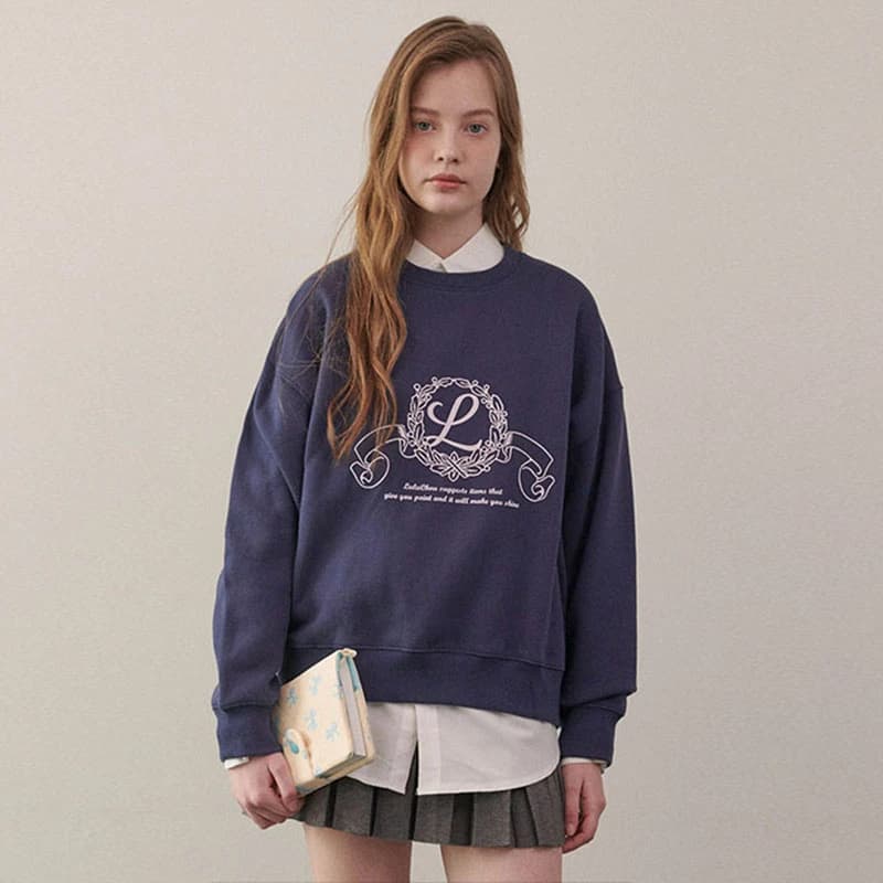 L logo Sweatshirt - Navy