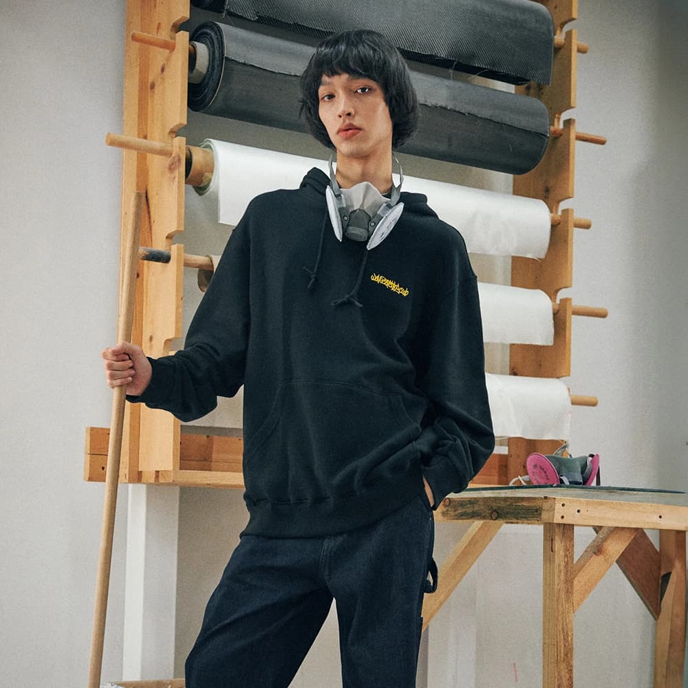Ziii Print Hoodie Black