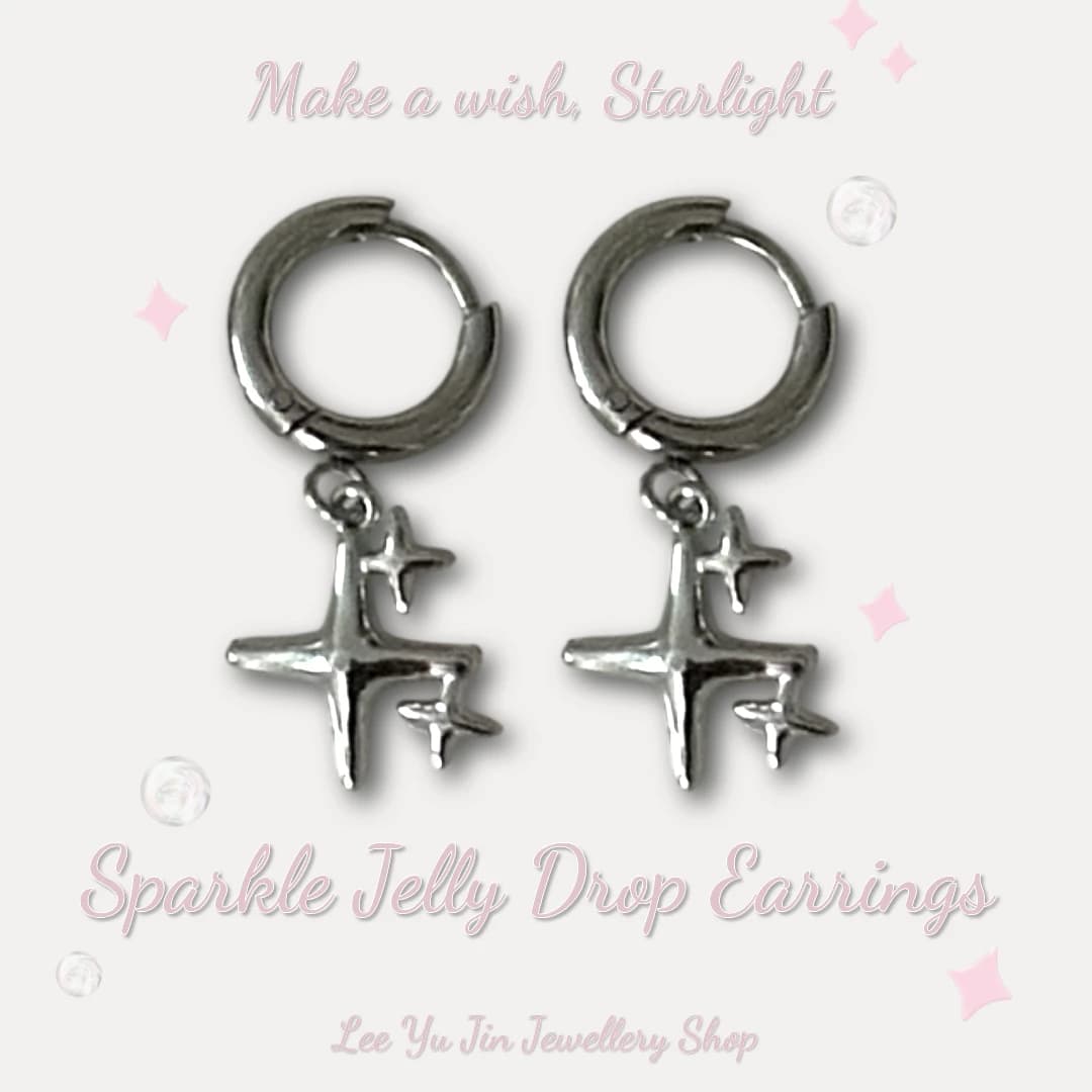 Sparkle jelly drop earring