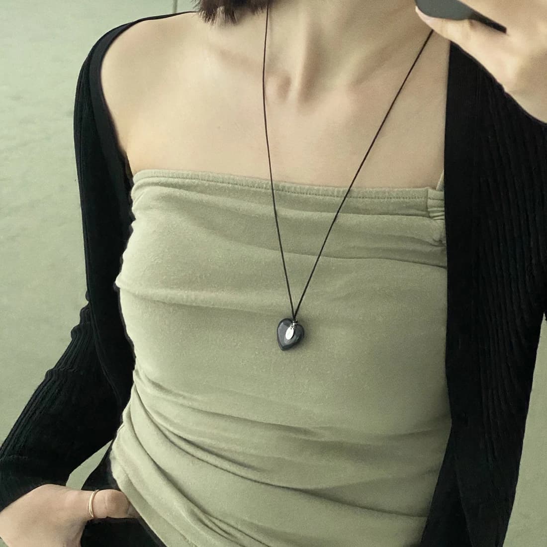 berryberry jam heart necklace (2option)