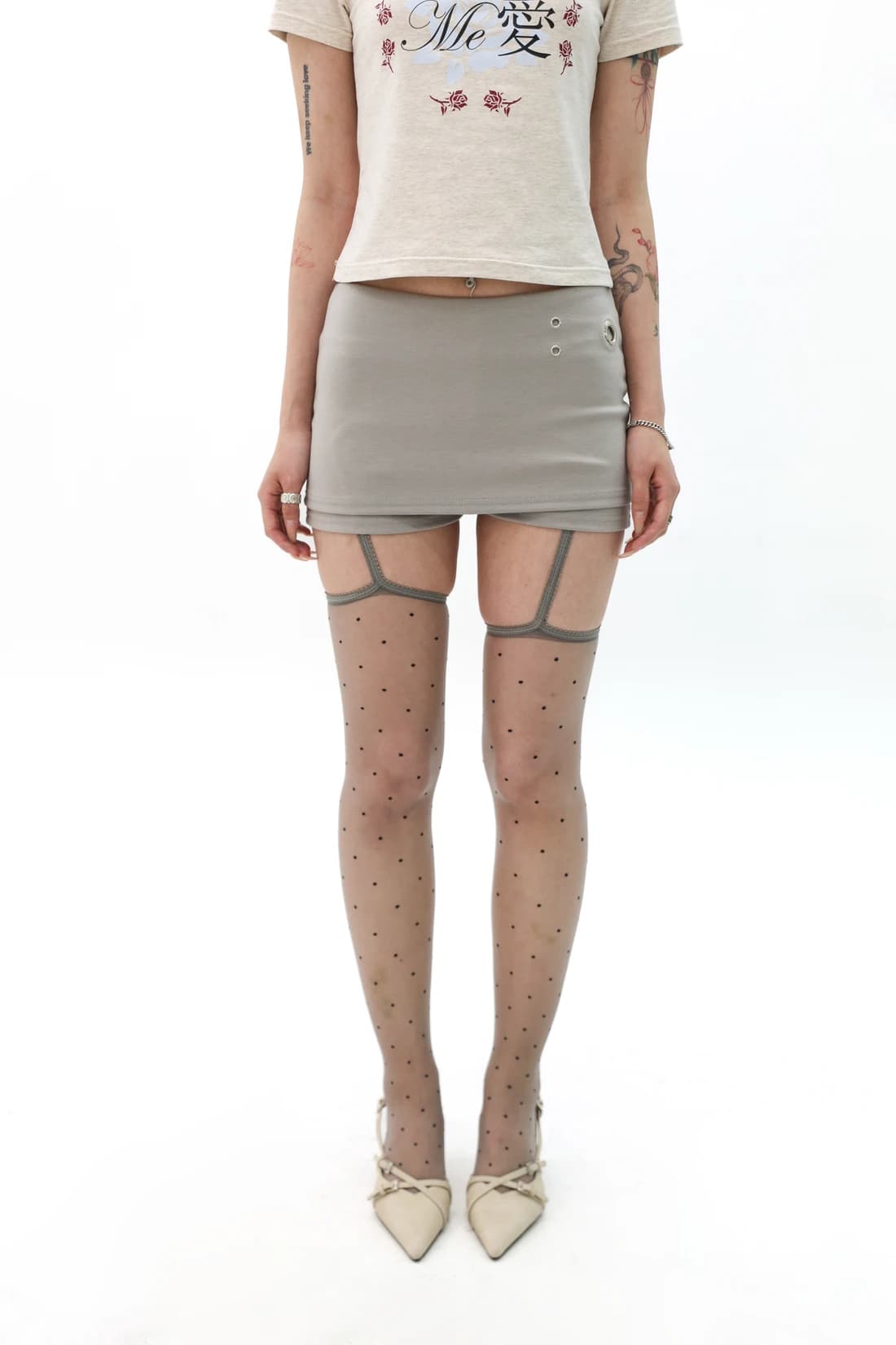 [Gerbera] Eyelet mini pantskirt (3color)