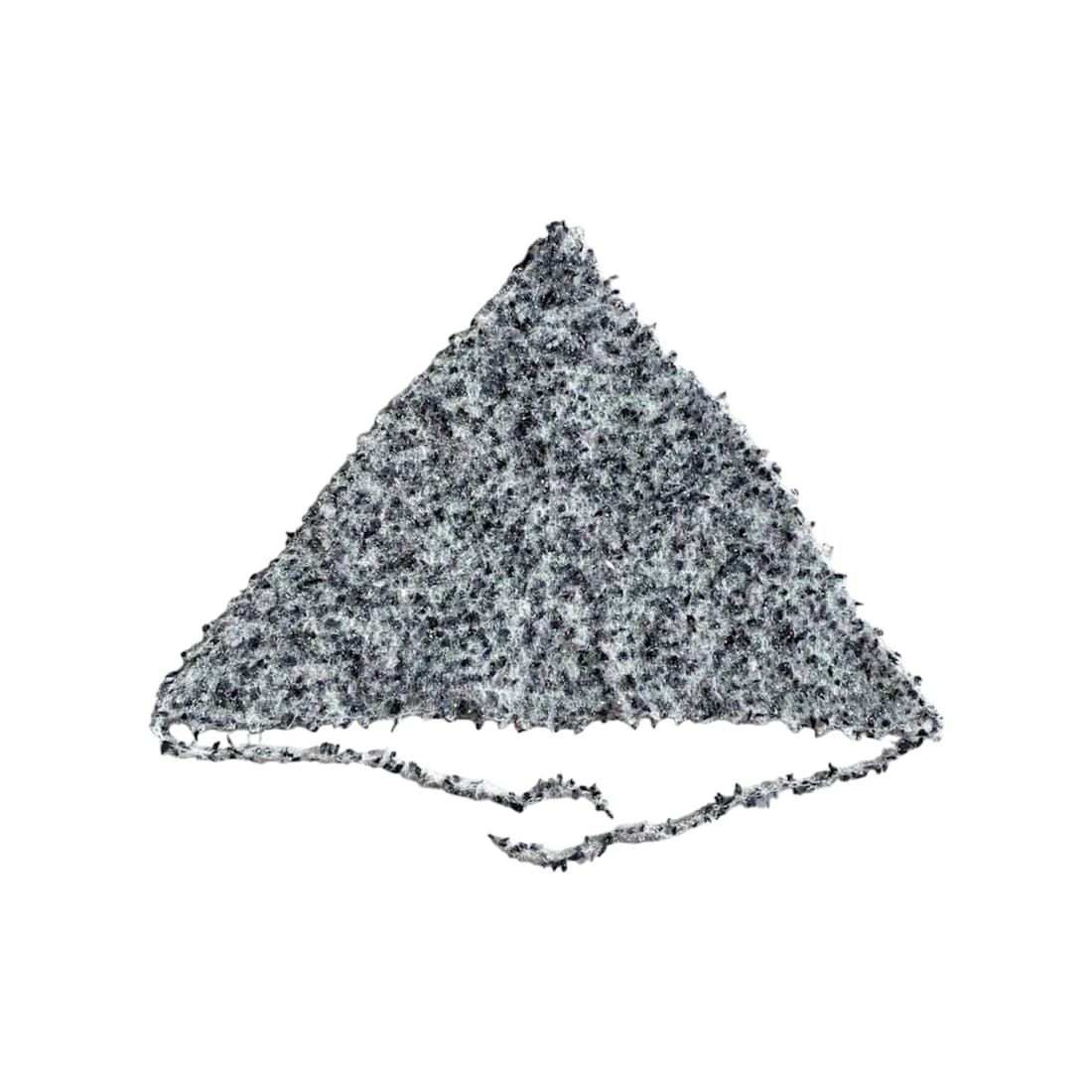 Black&Silver Knit Triangle Headscarf