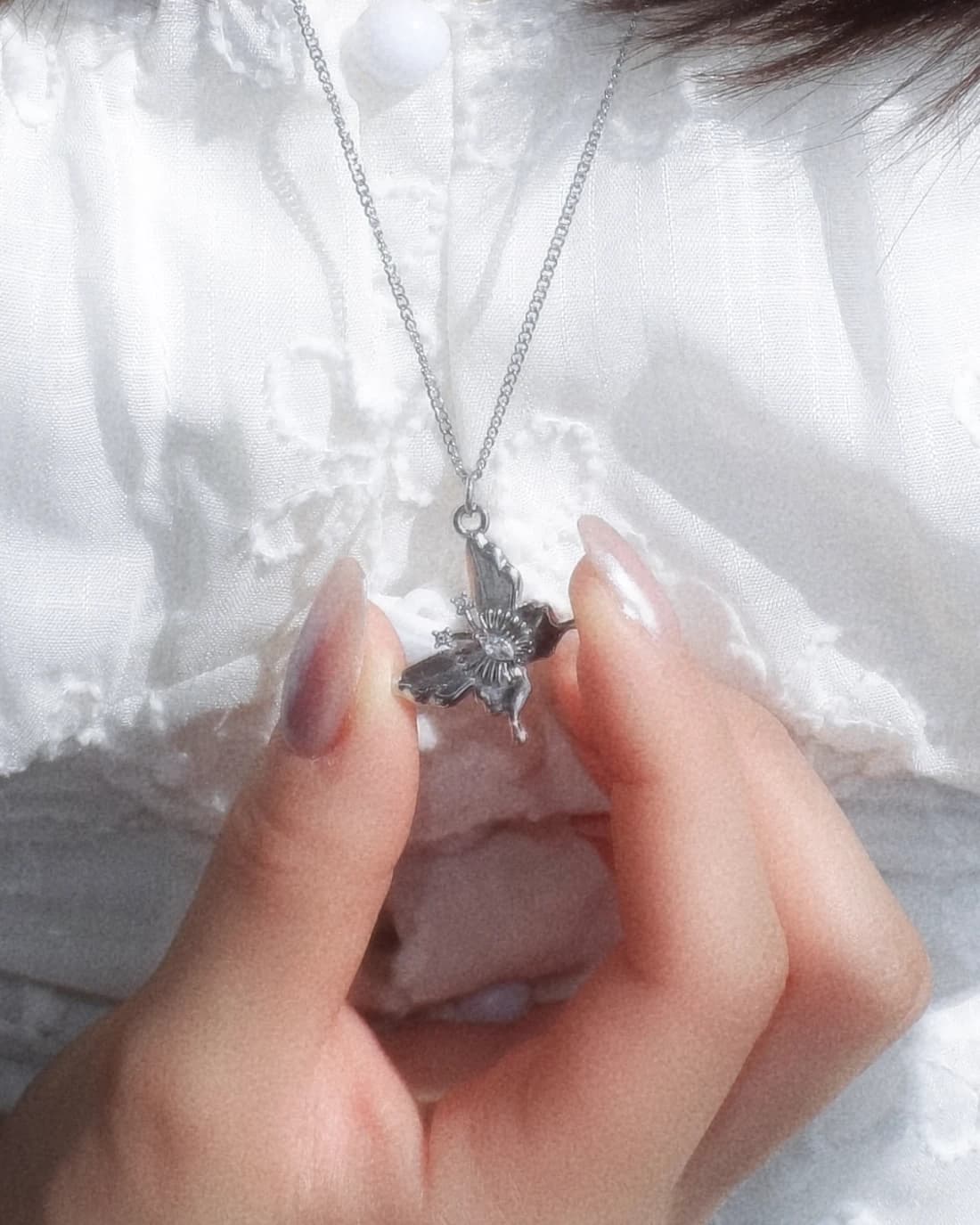 Butterfly blossom necklace