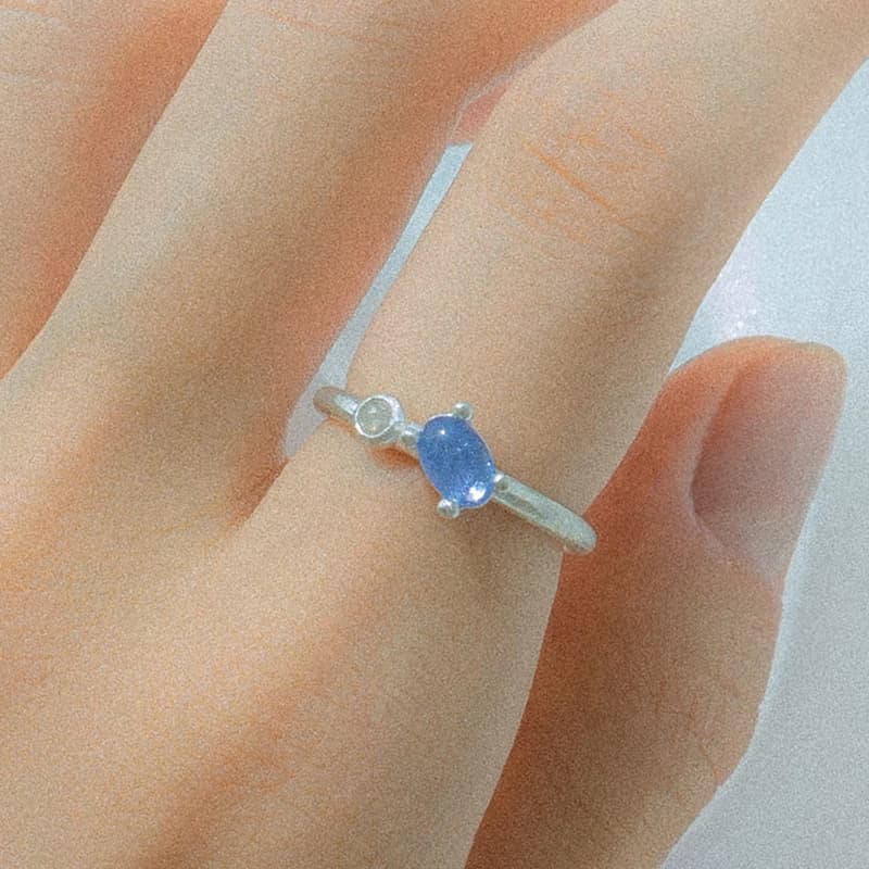 Blue Star Dia Ring - Tanzanite