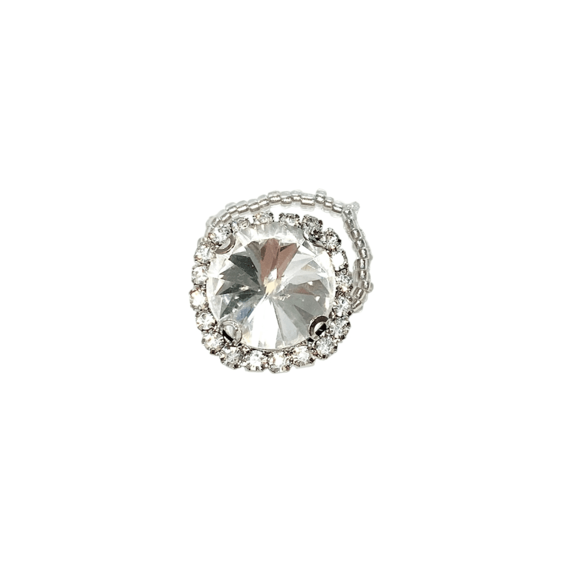 Square Sparkle Beads Ring