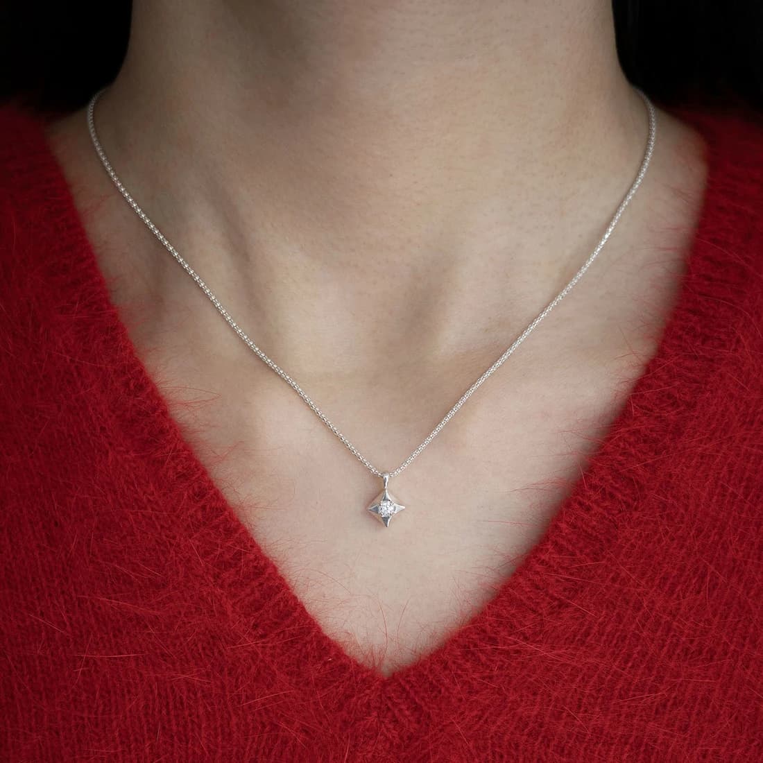 Halo Square Necklace
