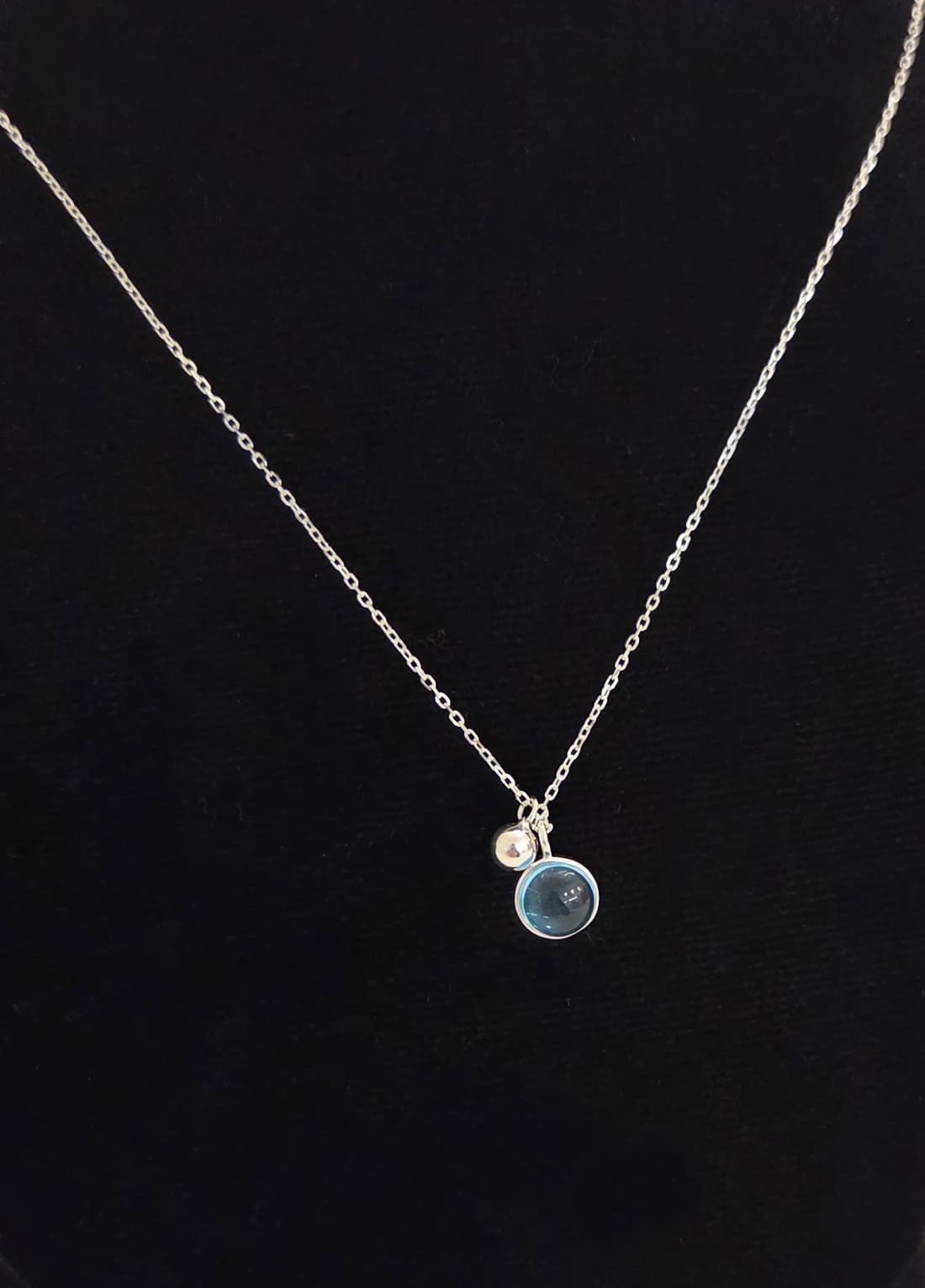 [Silver925] Blue syrup pendant necklace