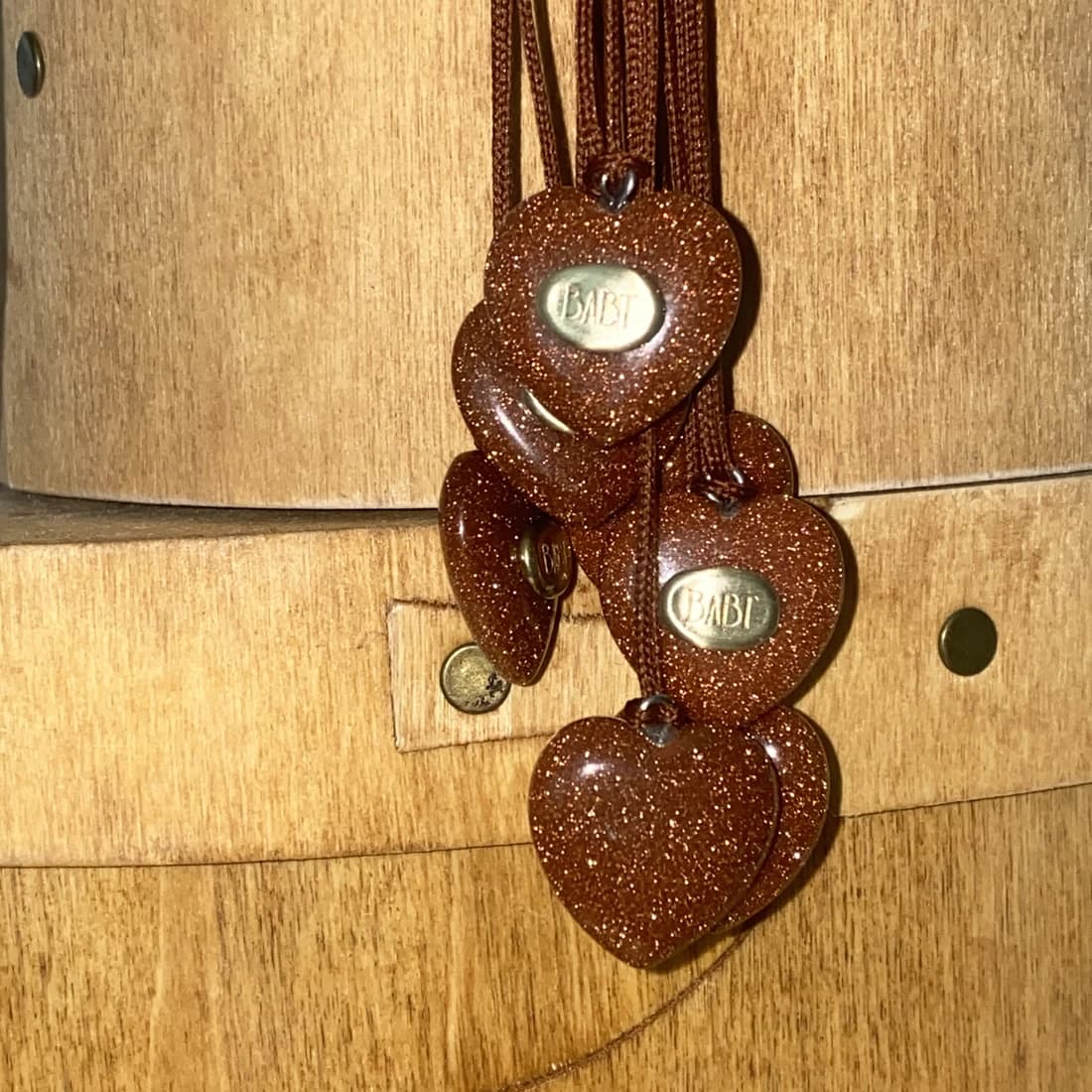 chocolate jam heart necklace