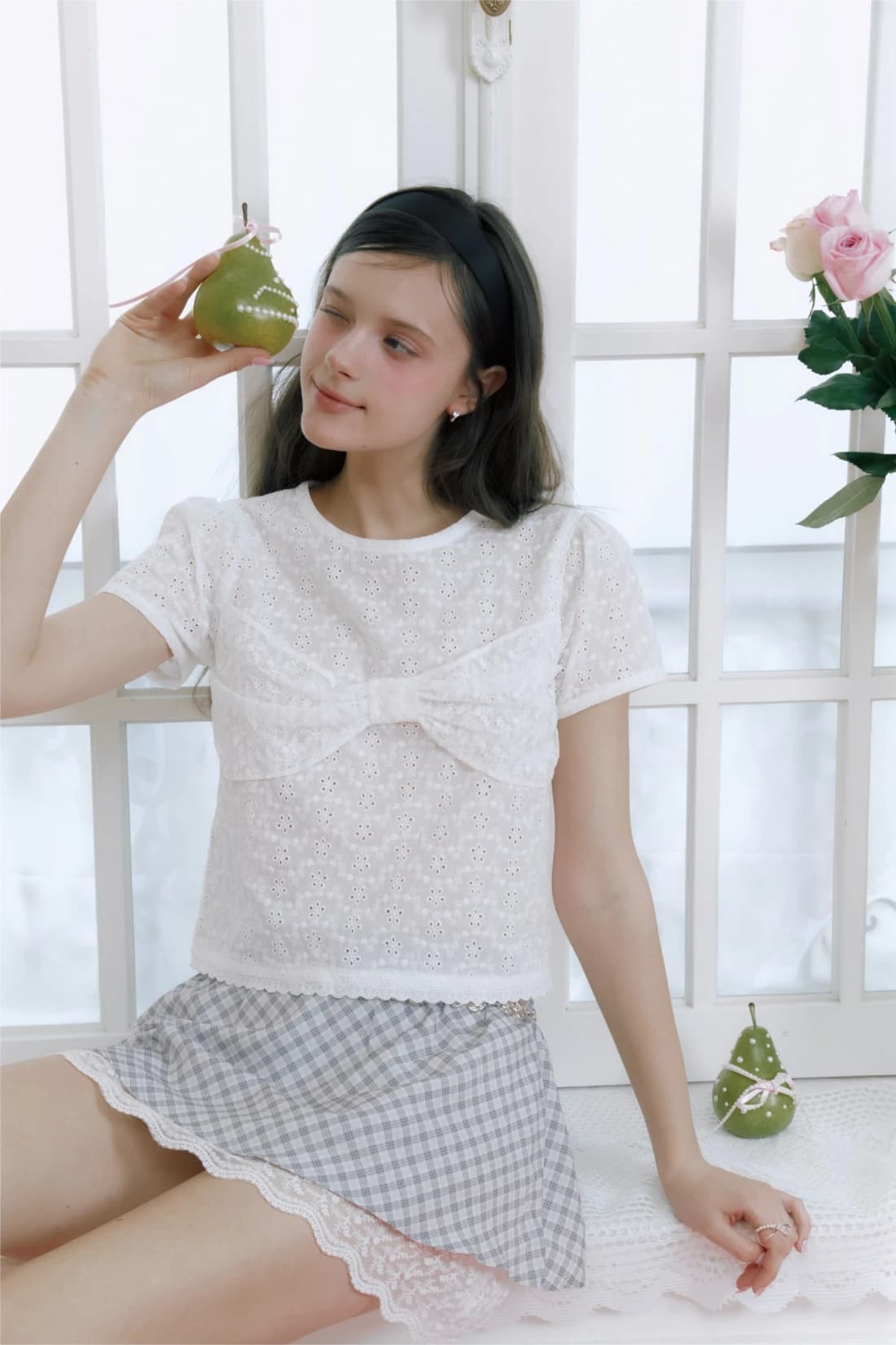 Claire pure blouse (White)