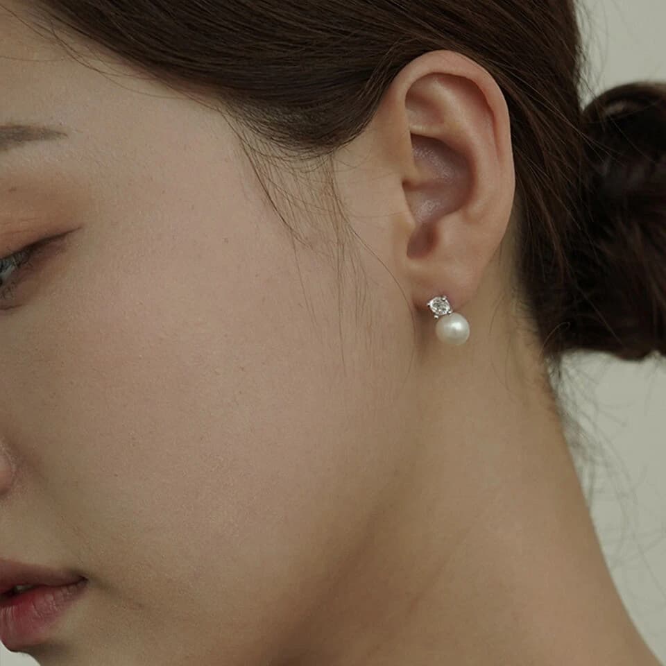 [Silver925] Chenonceau Pearl Earrings