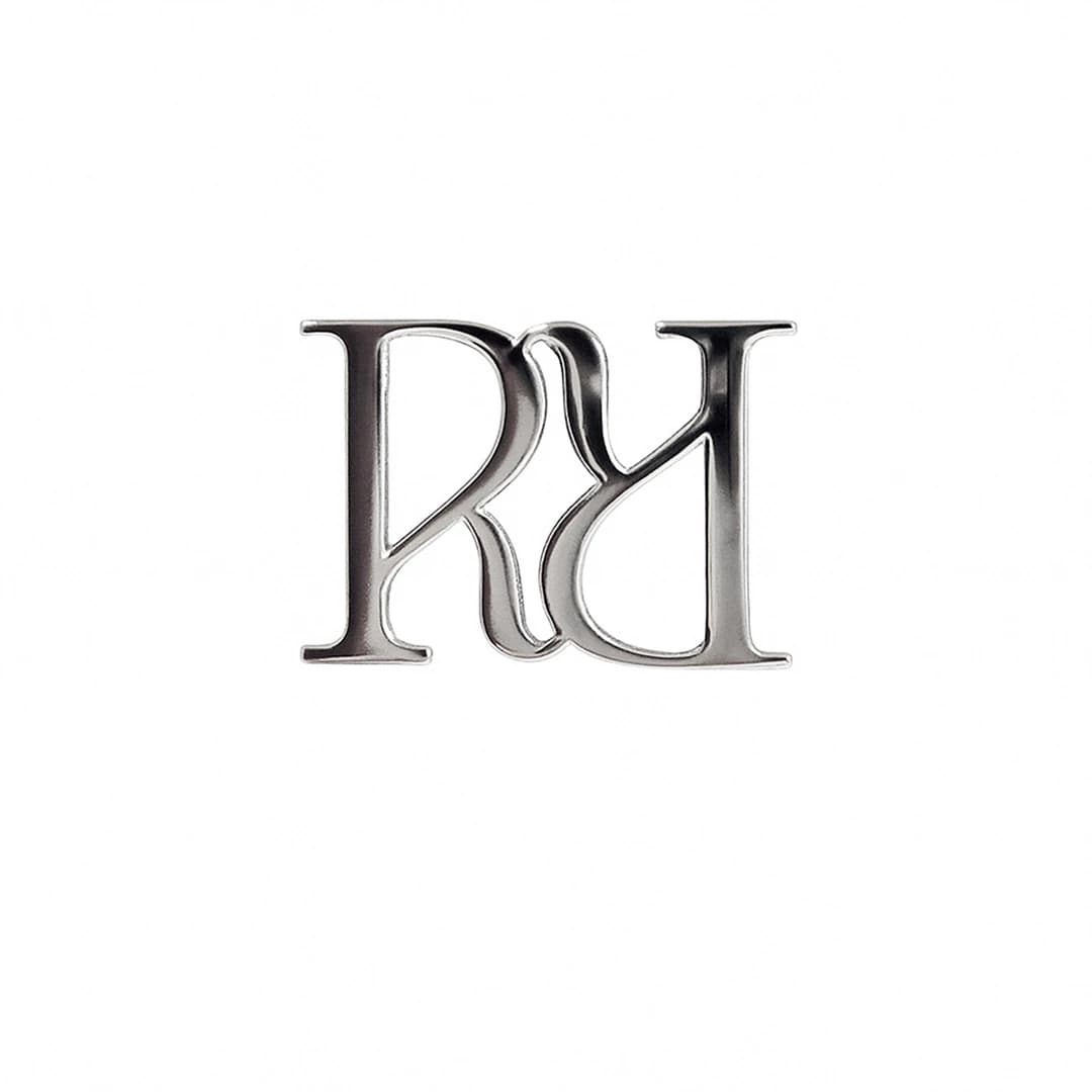 R:SIGNET LOGO BROOCH