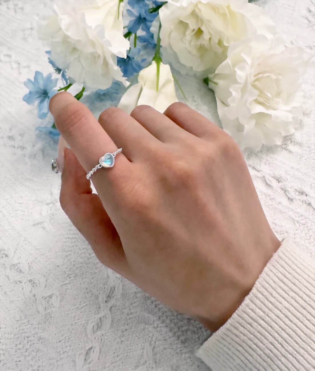 [Silver925] Heart glow flowing