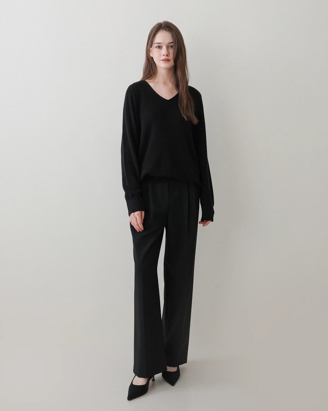 ピロ ウールパンツ - Black