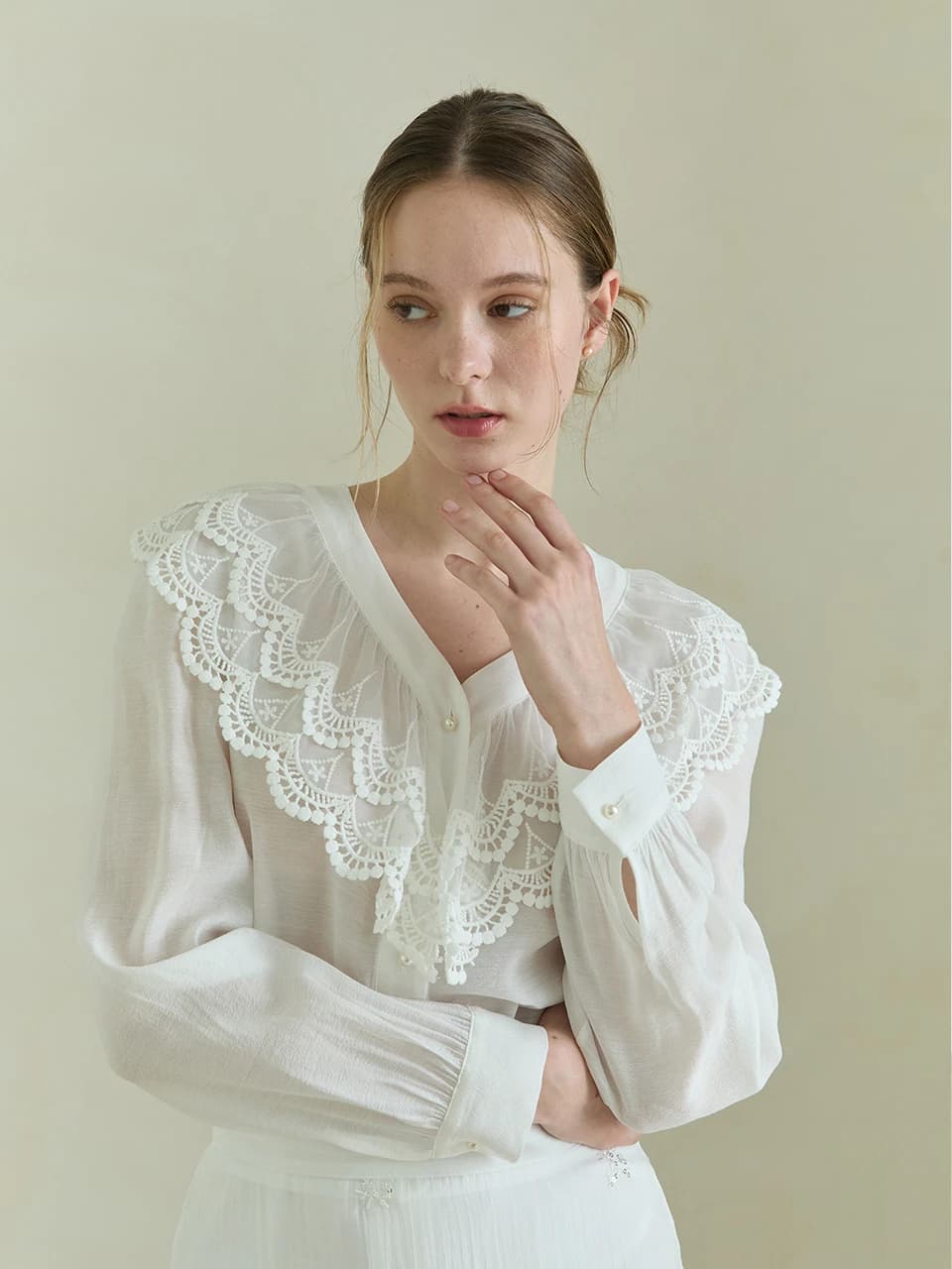 Dewy Double Lace Blouse