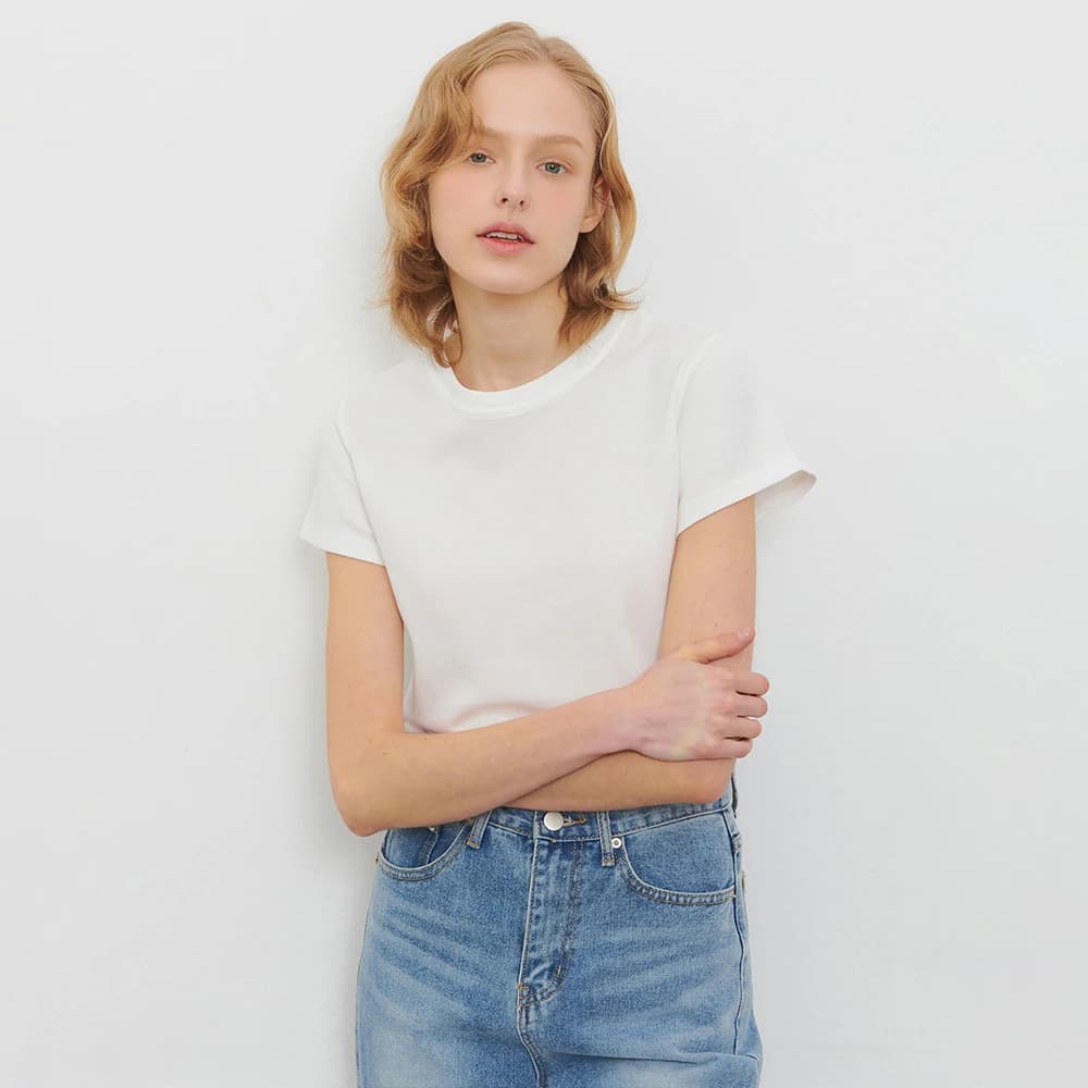 SEMI CROP T-SHIRT WHITE