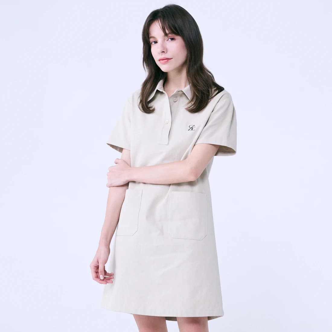 SAC アウトポケット シャツワンピース - Beige