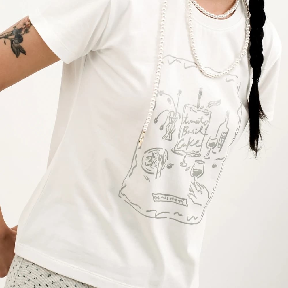 Cake Party T-shirt_White