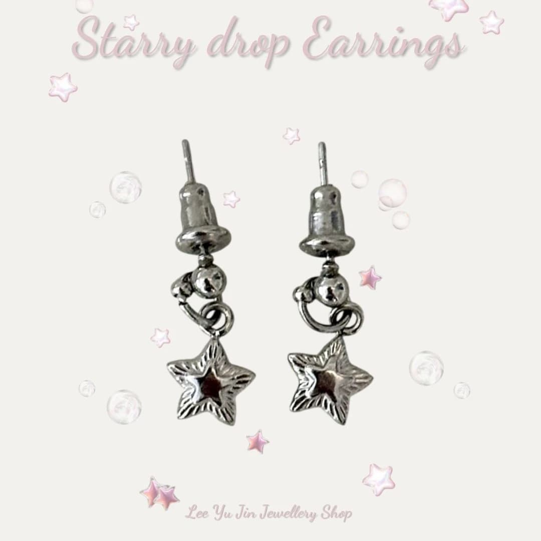 Starry drop earring