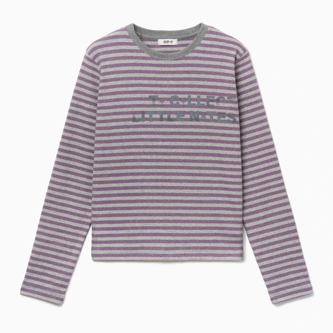 NOTE COLLECTOR STRIPE LONG SLEEVE T-SHIRT MELANGE PURPLE