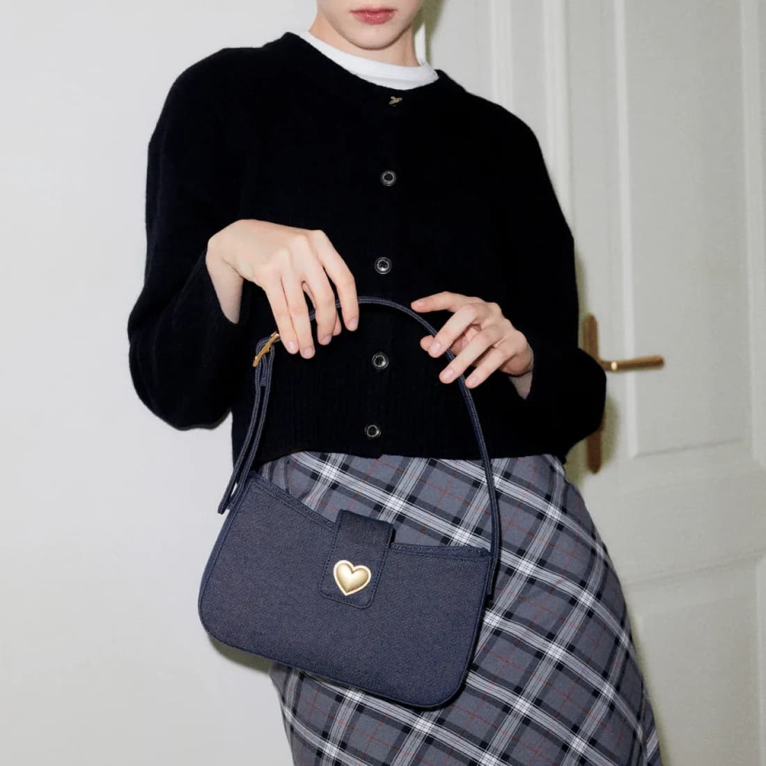 heart hobo bag (Denim)