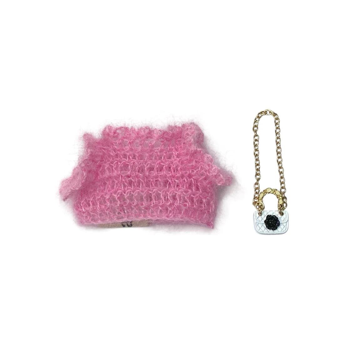 Pink Top & Mini Bag Doll Clothes Set