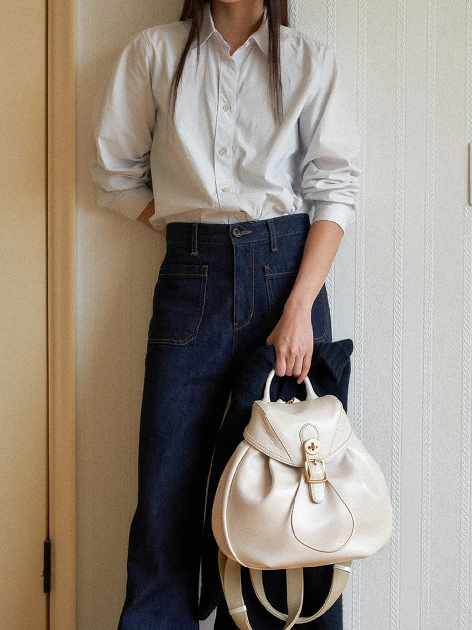 Monde marron backpack Ivory