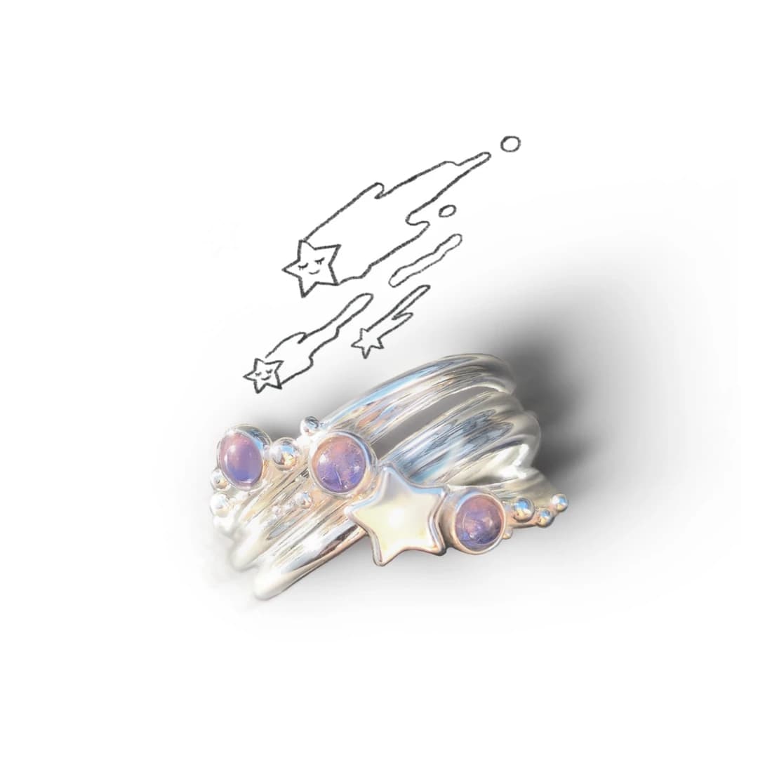 Milky Way Knitting Ring ïŒã²ãšéã®é¡ãïŒ