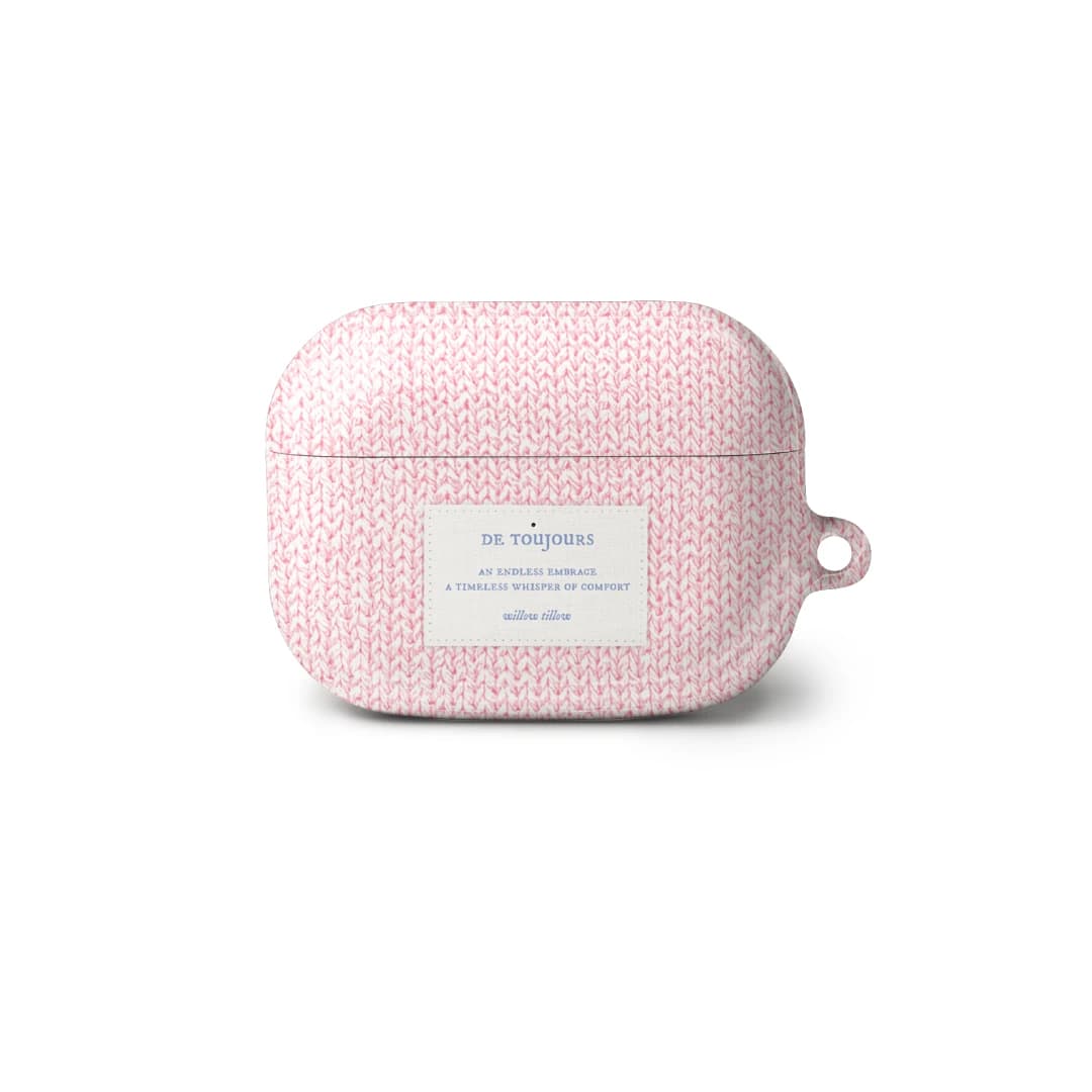 Baby Pink Knit AirPods case