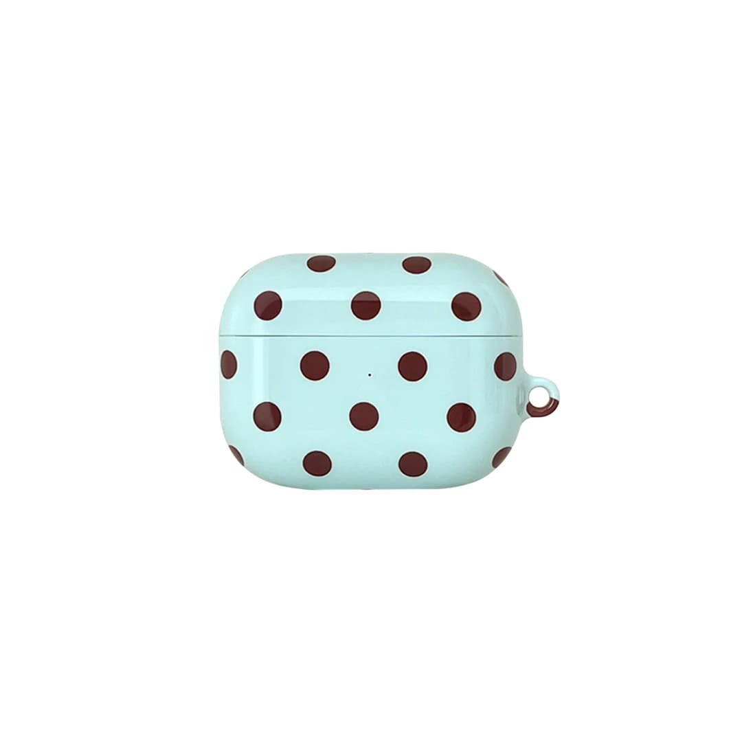 Dot Pattern AirPods Case - Mint Brown