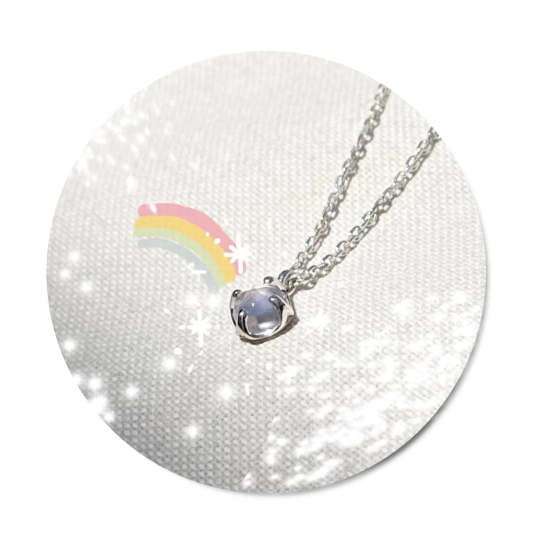 Sparkling Rose Cut Necklace (炭酸のようにきらめく宝石)